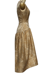 Gold Brocade Dress