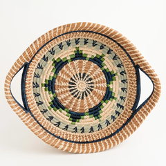 green-handwoven-basket with handles