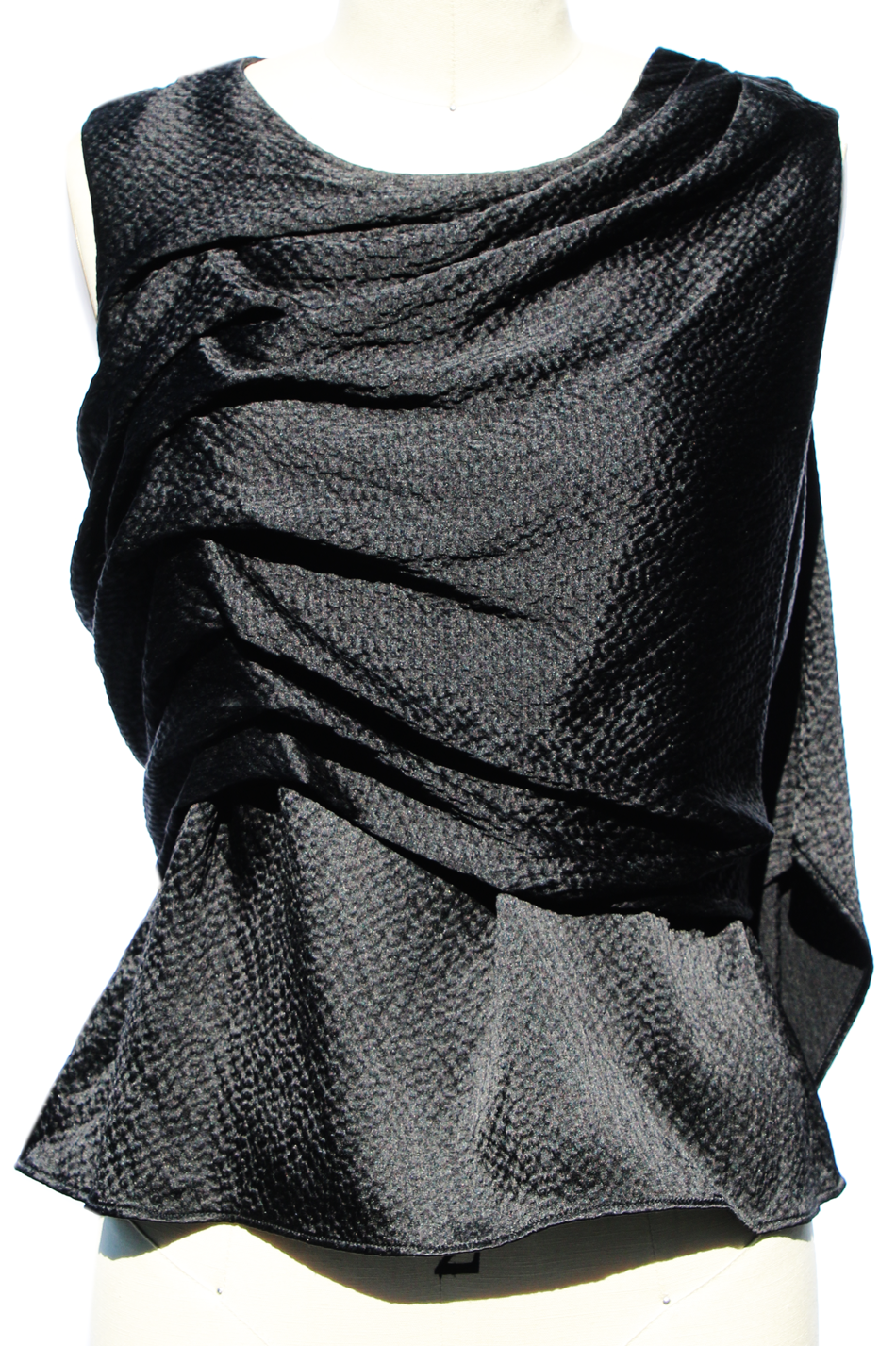 hammered-silk-ruched-blouse