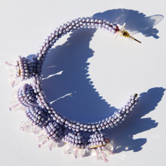 hand-beaded-lavender-hoop-earring