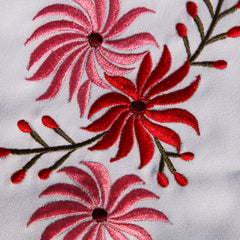 Floral Embroidered Dinner Napkin