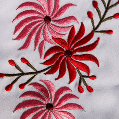Floral Embroidered Dinner Napkin