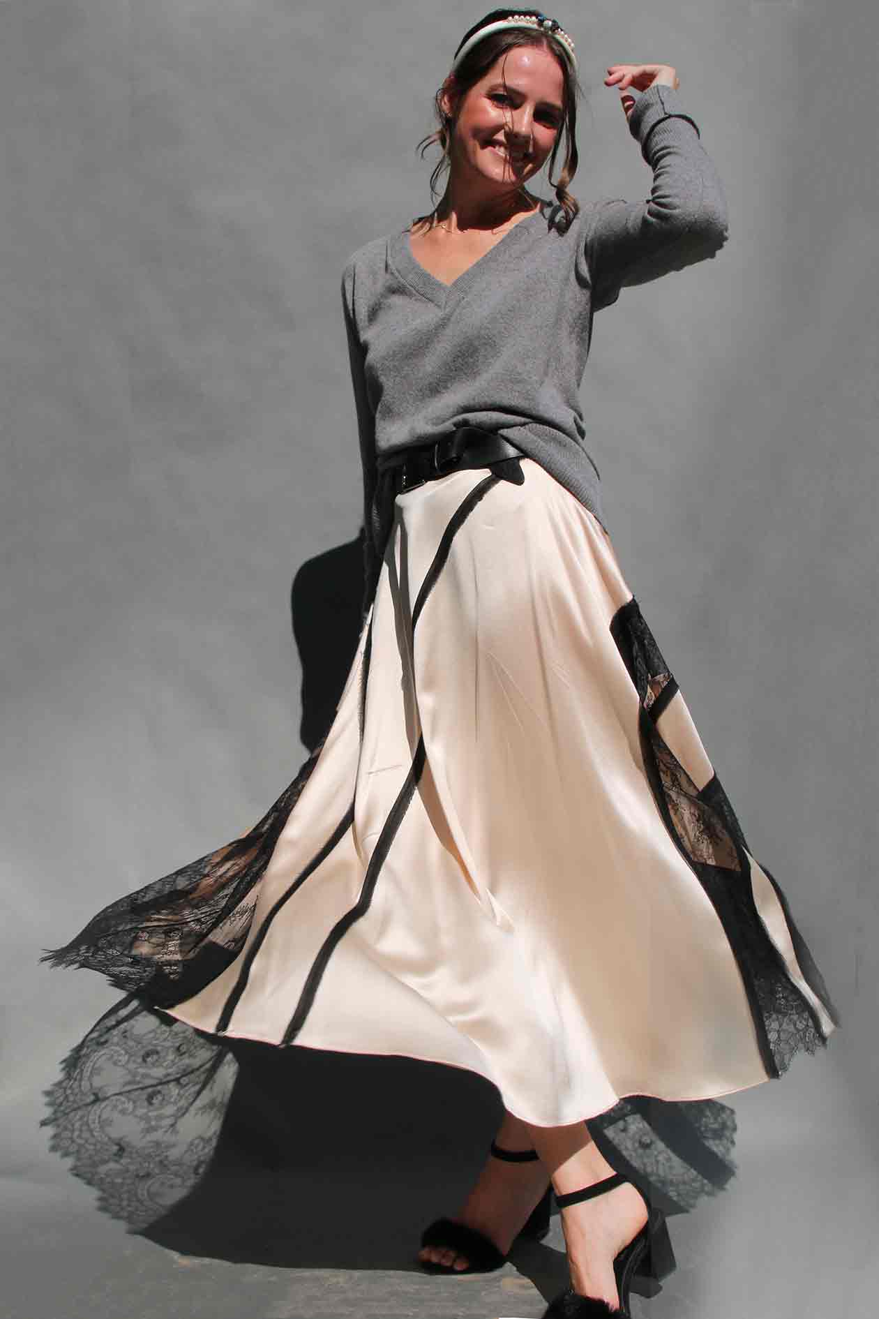 Silk Crete Skirt / Multiple Colors Available