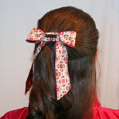 French Jacquard Floral Hair Clip /2 colors