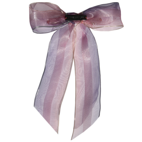 Sheer Lavender Hair Bow Clip