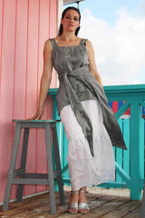 Caicos Tiered Lace and Embroidered Cotton Skirt/ Tailored or Loose Fit