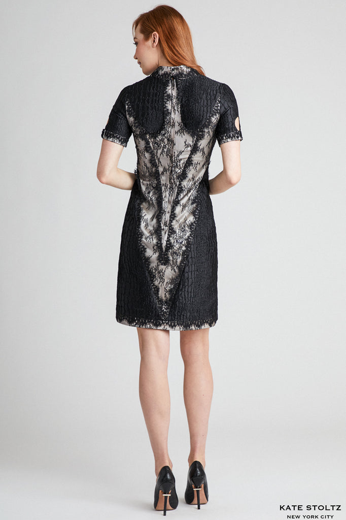 Lace and Snakeskin Jacquard Combo Dress – Kate Stoltz
