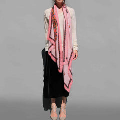 pink modal cashmere scarf 