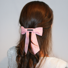 pastel-pink-white-plaid-hair-bow-clip