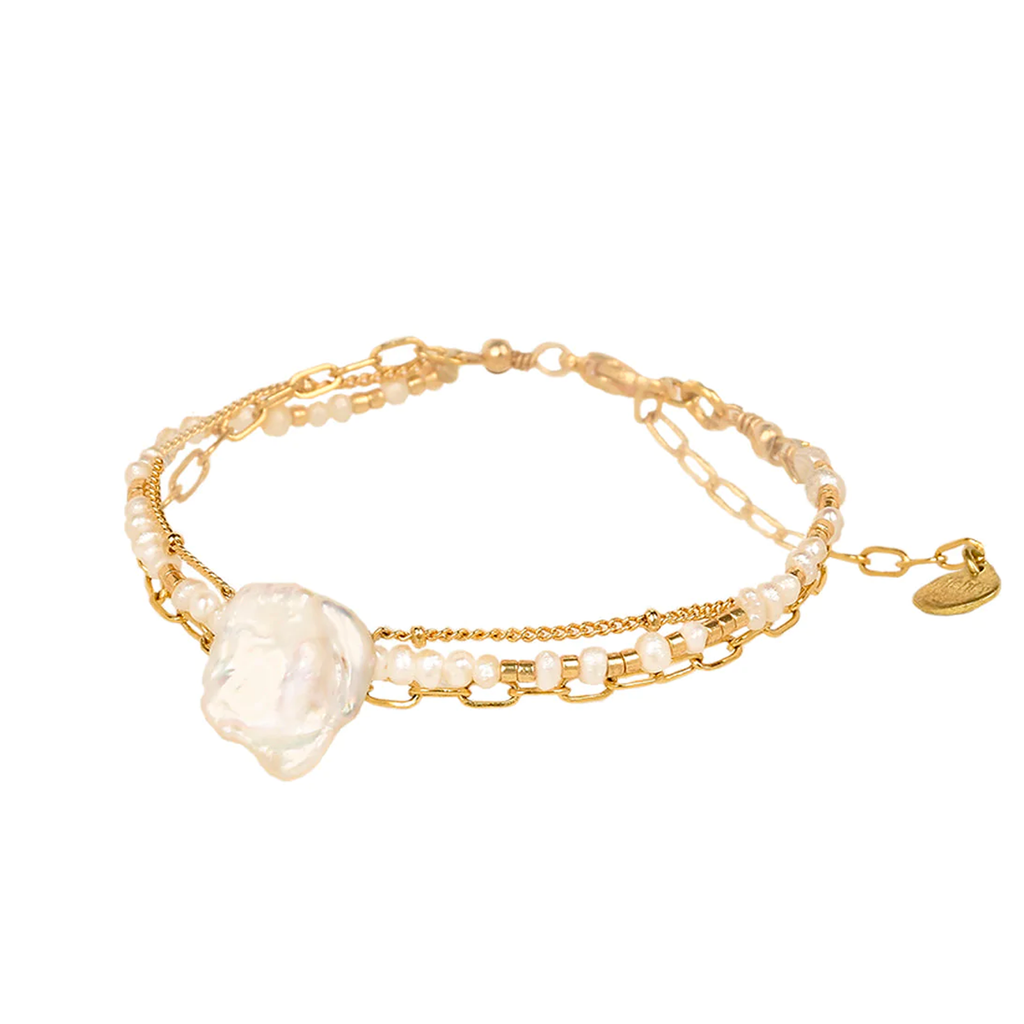 Pearl and Gold Maya Bracelet X Mishky