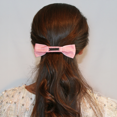    pink-plaid-white-hair-bow-clip
