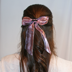 Sheer Lavender Hair Bow Clip