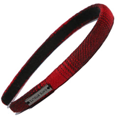 red tartan plaid black headband 