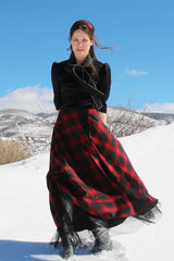 plaid-wool-skirt-with-tulle-ruching