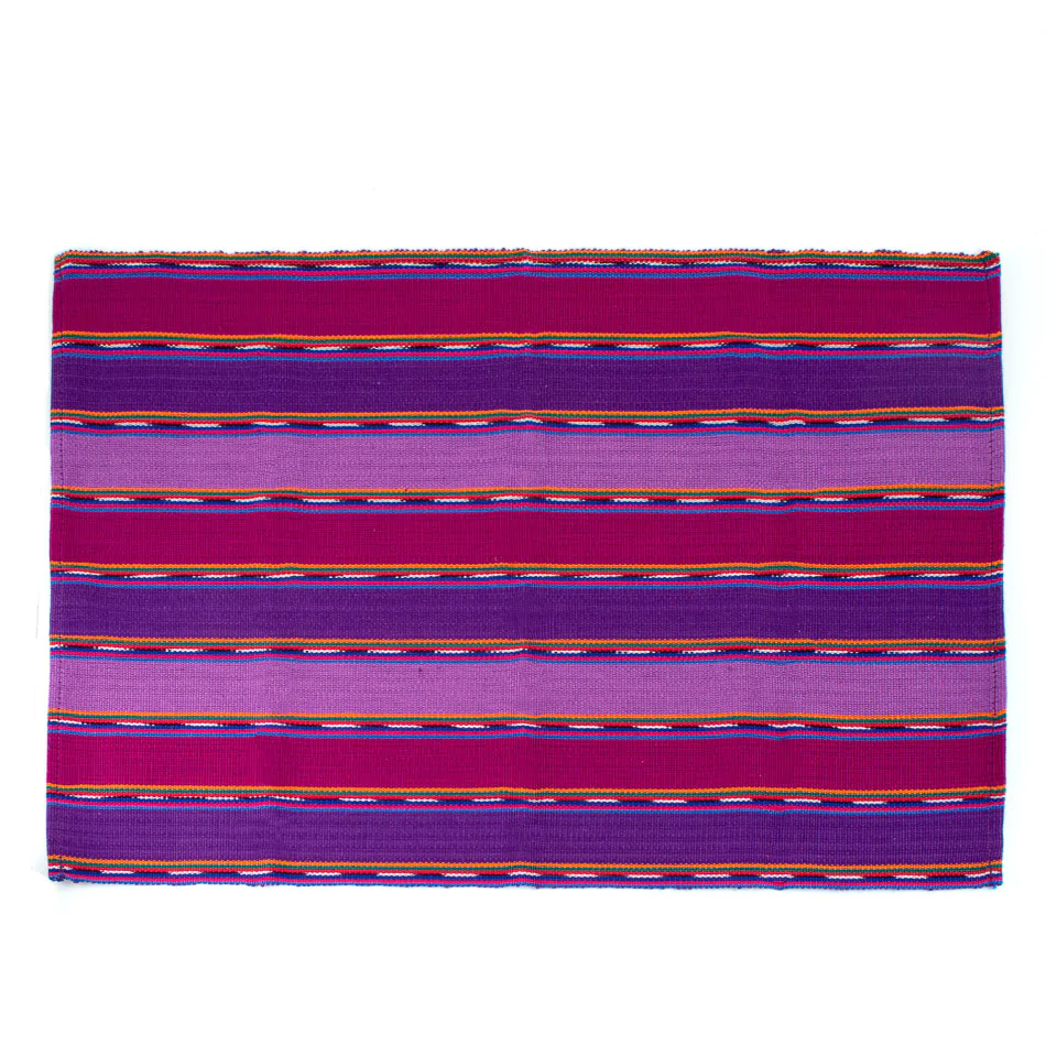 Purple Zunil Stripes Handwoven Placemat
