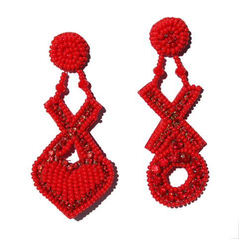 Red XOXO Valentine's Day Earrings X Treasure Jewels