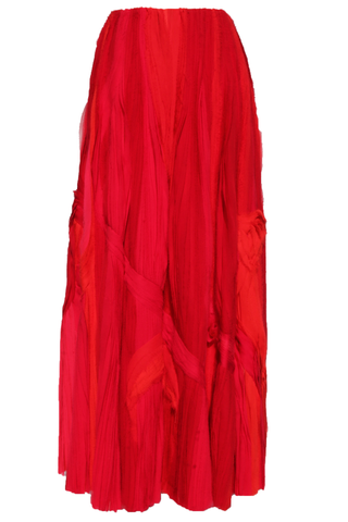 Painterly Bias Silk Chiffon Skirt / Custom Color Choice Available