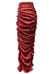    ruched-crepe-back-silk-skirt
