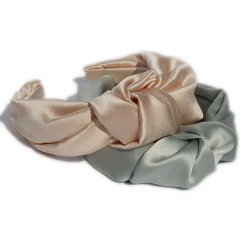 Crepe Back Satin Knot Headband/ Multiple Colors