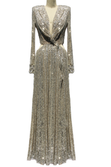 Silver Sequin Gown