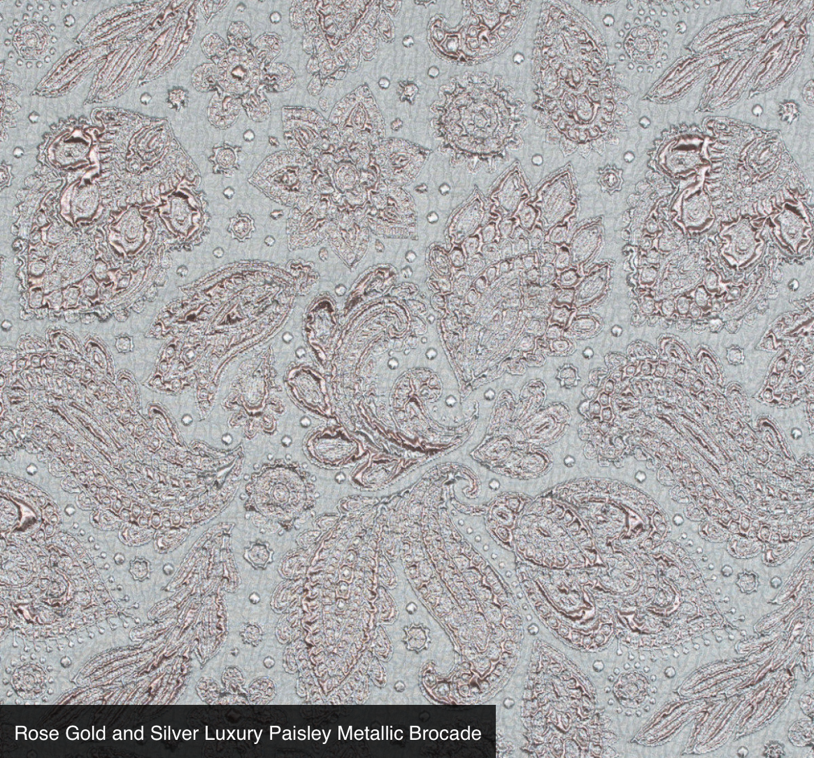 silver paisley textile