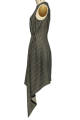 Striped Wool Suiting Dress