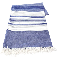 Blue and White Table Cloth 60" x 108"
